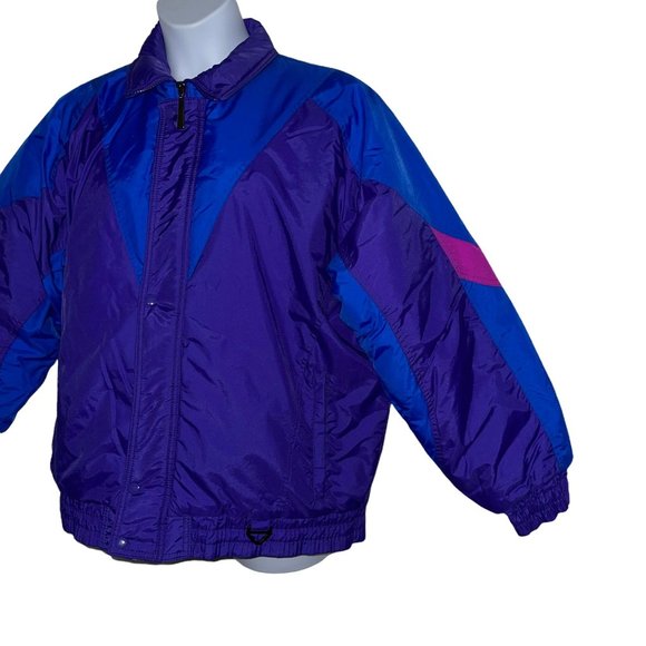 Vintage Steep Slopes Fashion Skiwear Colorblock Winter Ski Snow Gear Coat XL - Picture 5 of 10